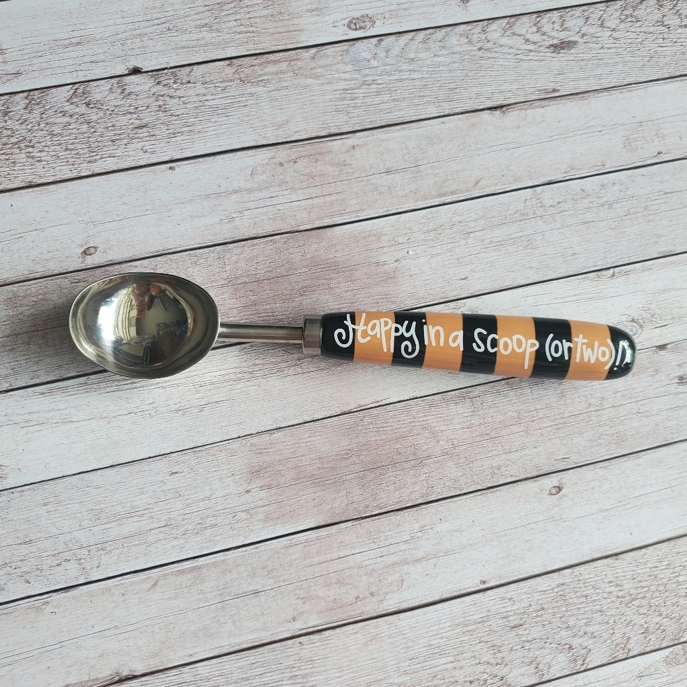 NWT Coton Colors Happy Everything Brown Black Ice Cream Scooper